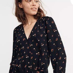 NWT Madewell Wrap Top in Flower Toss S